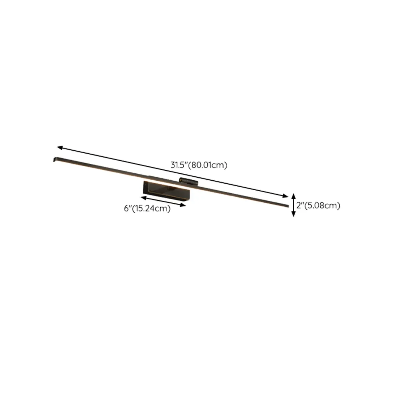 Nordic Black Sleek Linear LED Wall Lamp with Adjustable Arm for Bathroom Mirror Image - 13