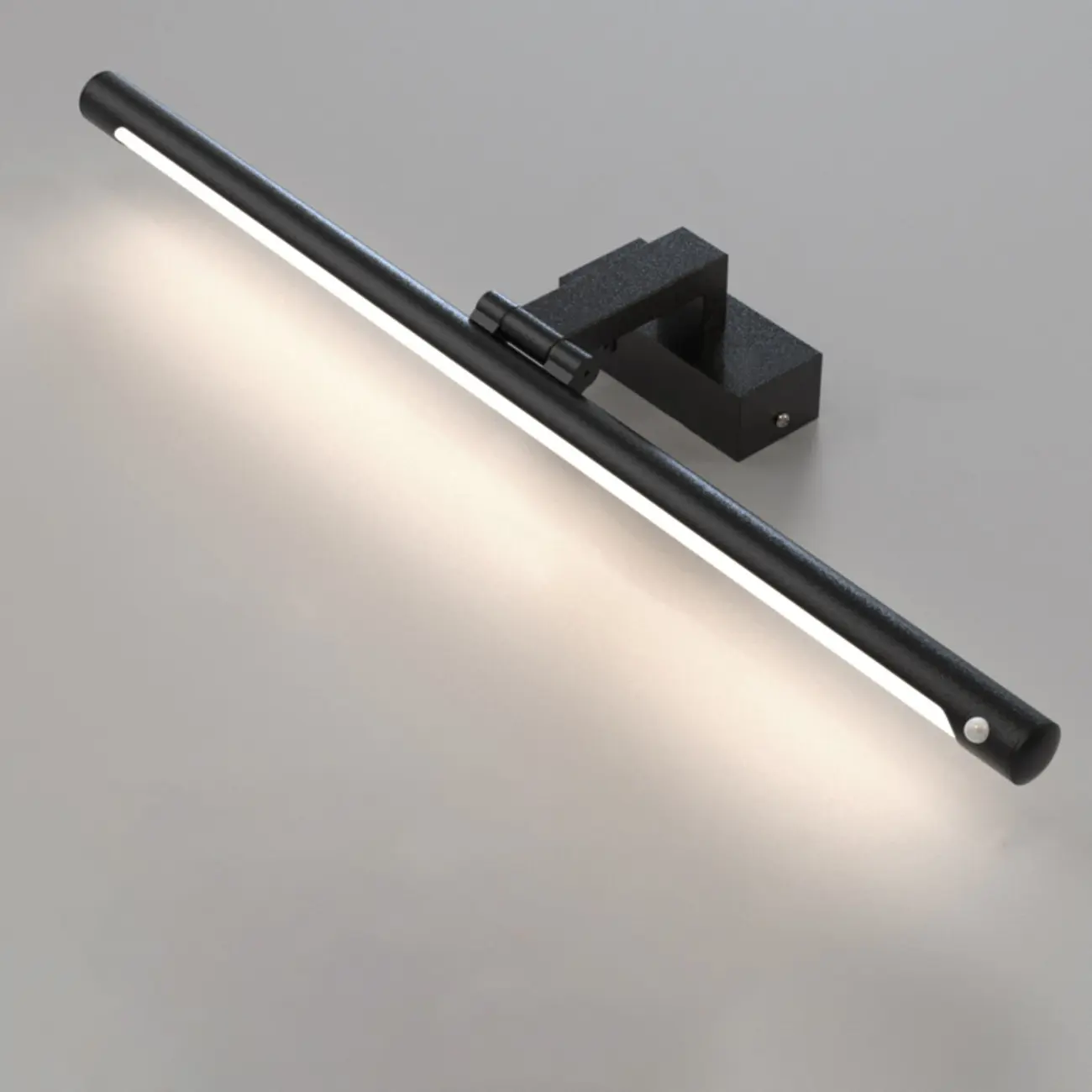 Modern Black Sleek Tubular LED Vanity Light for Cabinet Front Image - 2 | homeyfad