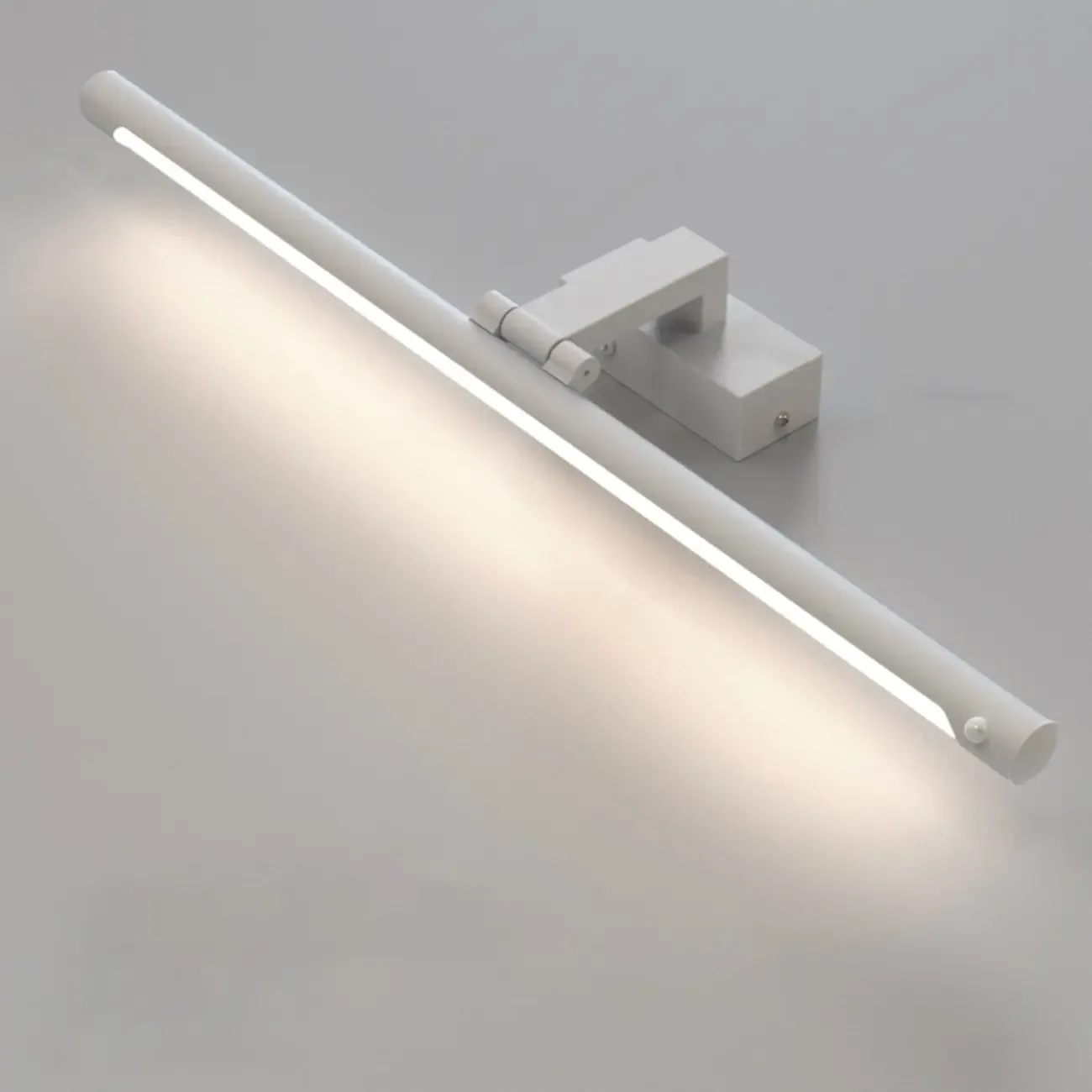 Modern Black Sleek Tubular LED Vanity Light for Cabinet Front Image - 3
