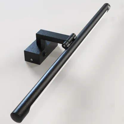 Modern Black Sleek Tubular LED Vanity Light for Cabinet Front Image - 9