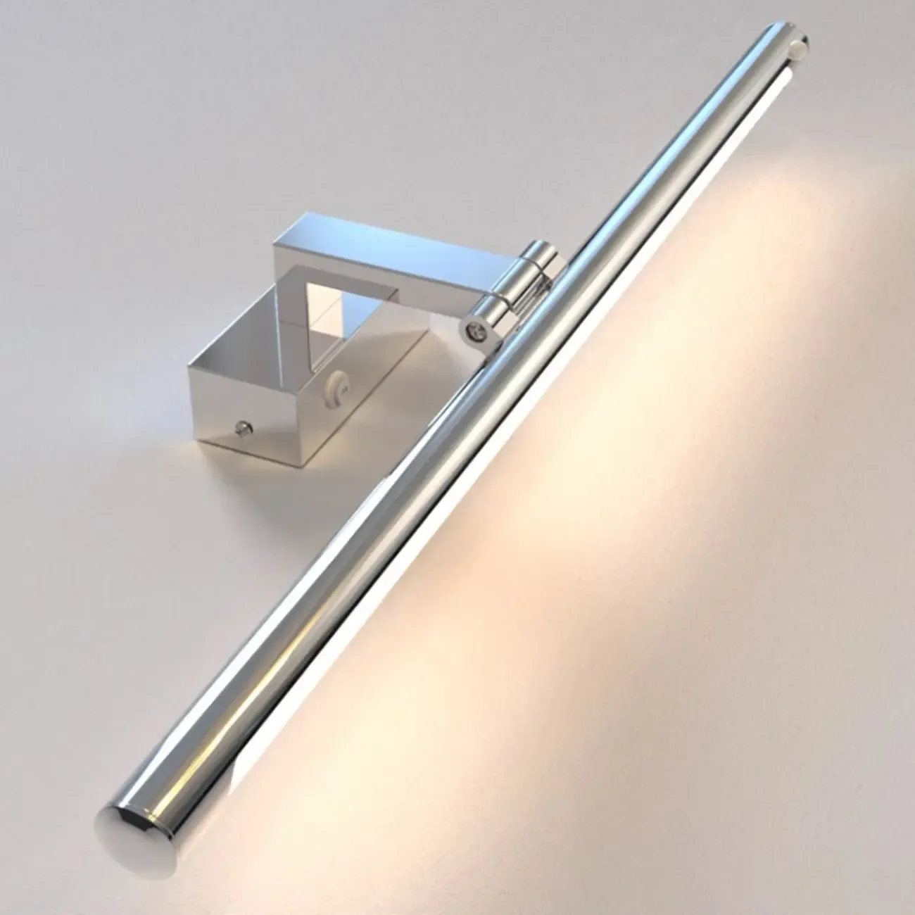 Modern Black Sleek Tubular LED Vanity Light for Cabinet Front Image - 11