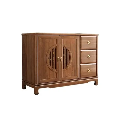 Traditional Wooden Sideboard with Cabinet & Drawer in Walnut Image - 5