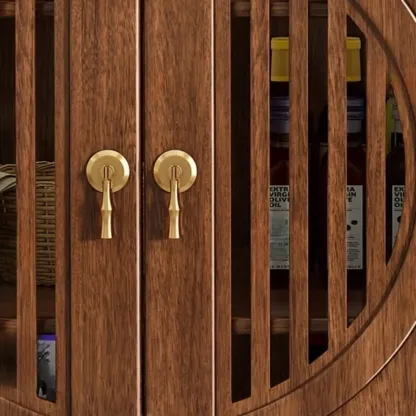 Traditional Wooden Sideboard with Cabinet & Drawer in Walnut Image - 8