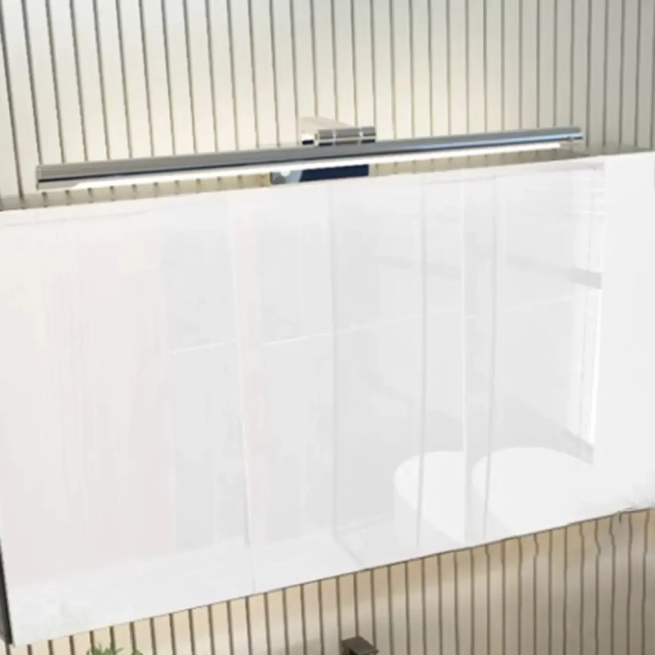 Modern Black Sleek Tubular LED Vanity Light for Cabinet Front Image - 16