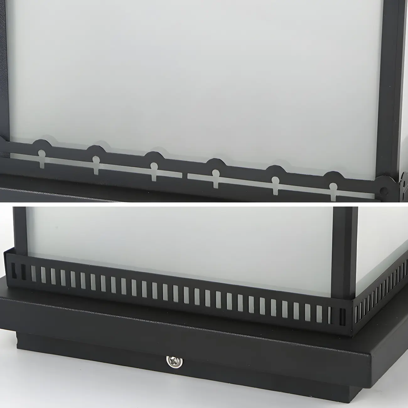 Outsoor Waterproof White Rectangular Metal Pillar Lamp  Image - 4 | homeyfad