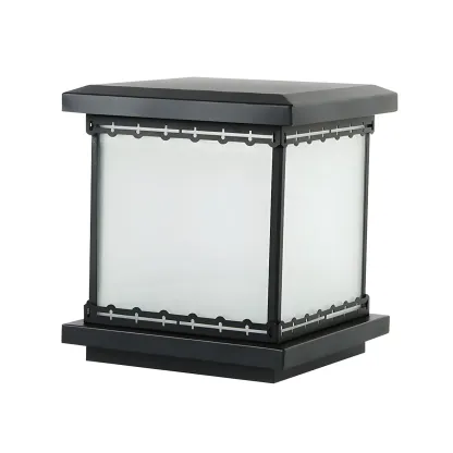 Outsoor Waterproof White Rectangular Metal Pillar Lamp  Image - 5