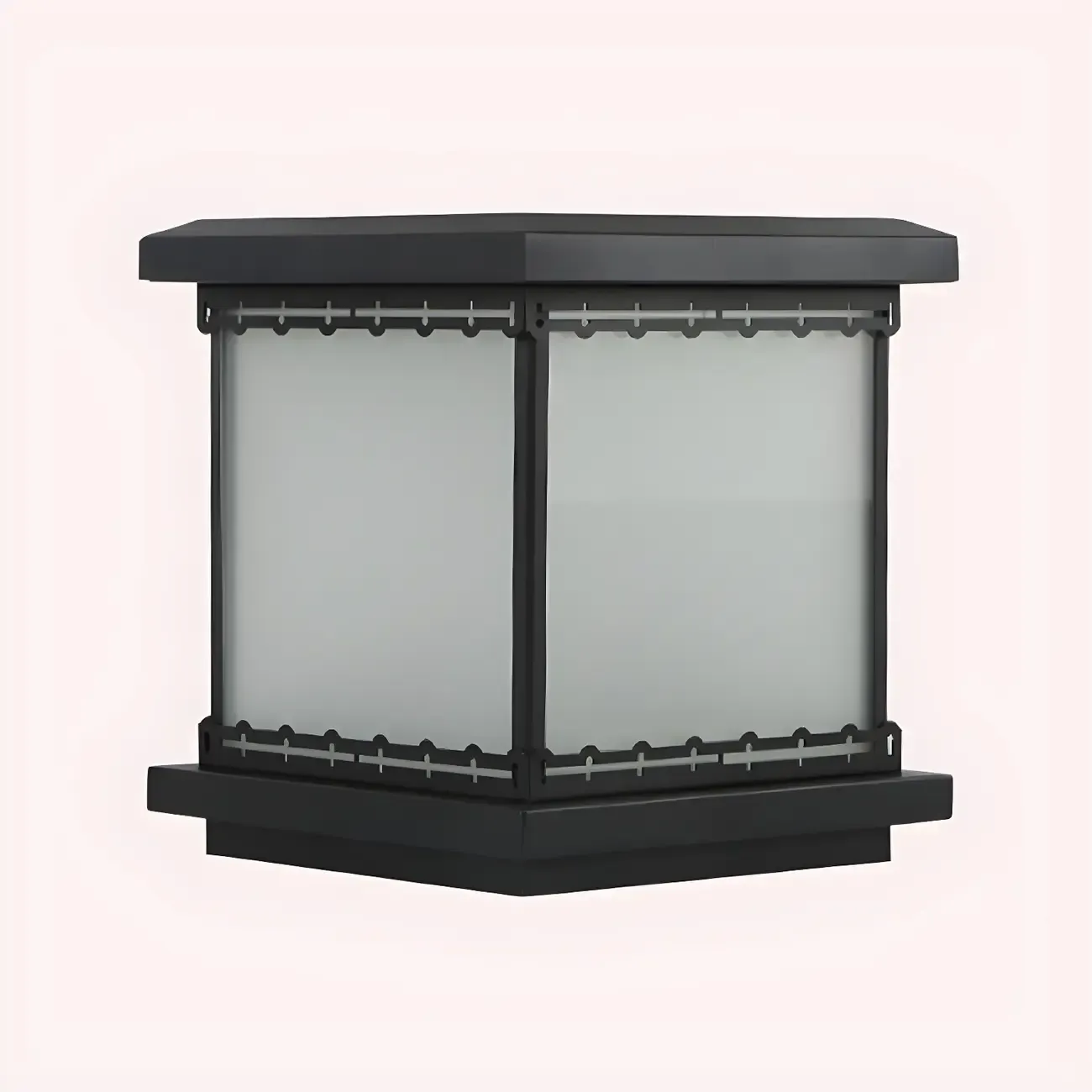 Outsoor Waterproof White Rectangular Metal Pillar Lamp  Image - 6