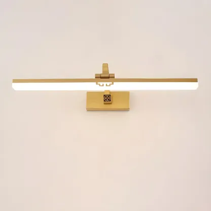 Zen Metal Black Linear LED Vanity Light with Arced Arm for Bathroom Mirror Image - 14