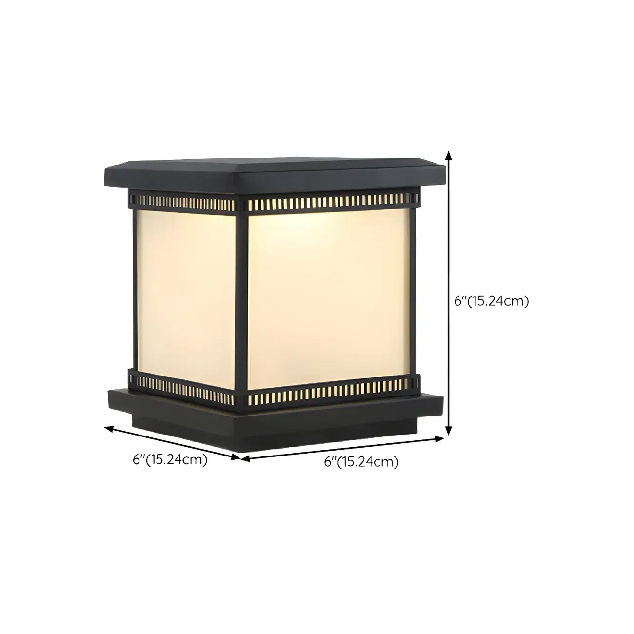 Outsoor Waterproof White Rectangular Metal Pillar Lamp Image - 14