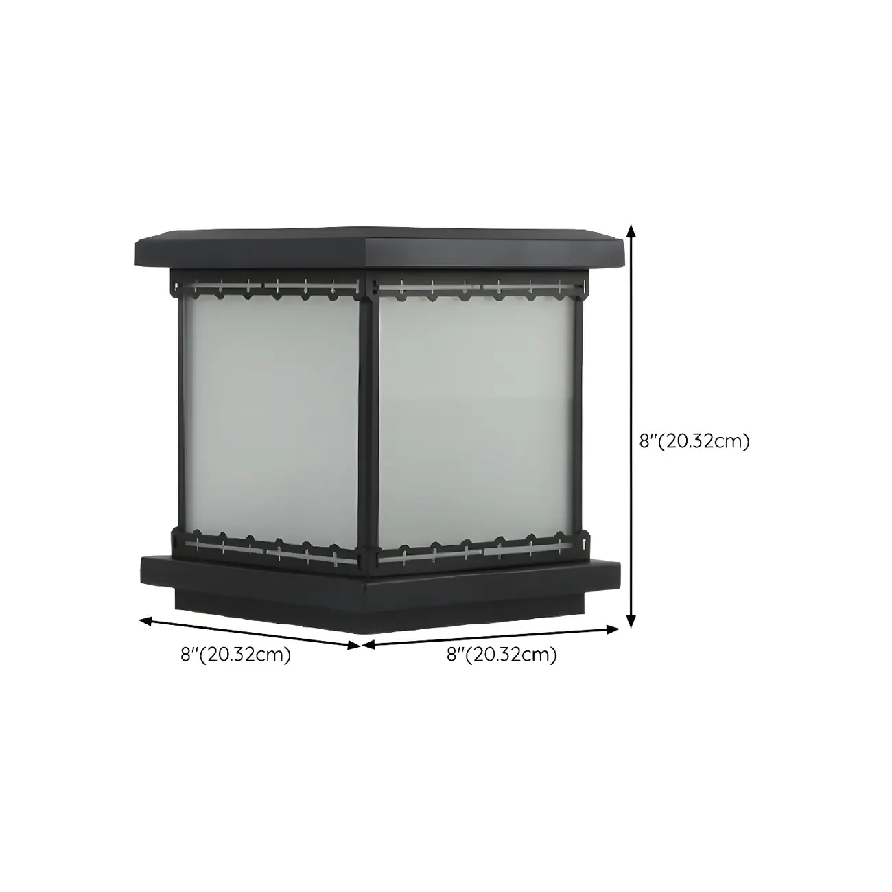 Outsoor Waterproof White Rectangular Metal Pillar Lamp  Image - 15 | homeyfad