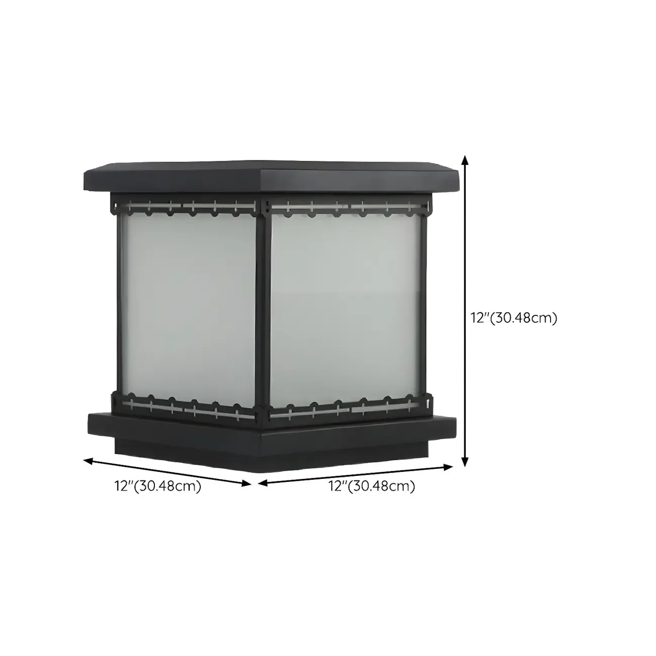 Outsoor Waterproof White Rectangular Metal Pillar Lamp Image - 17
