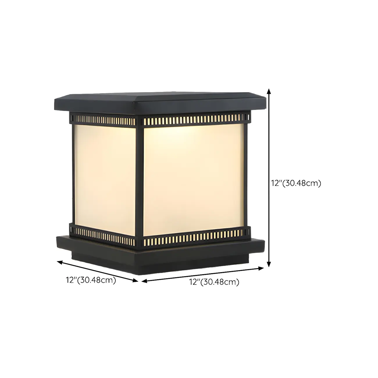 Outsoor Waterproof White Rectangular Metal Pillar Lamp  Image - 18 | homeyfad