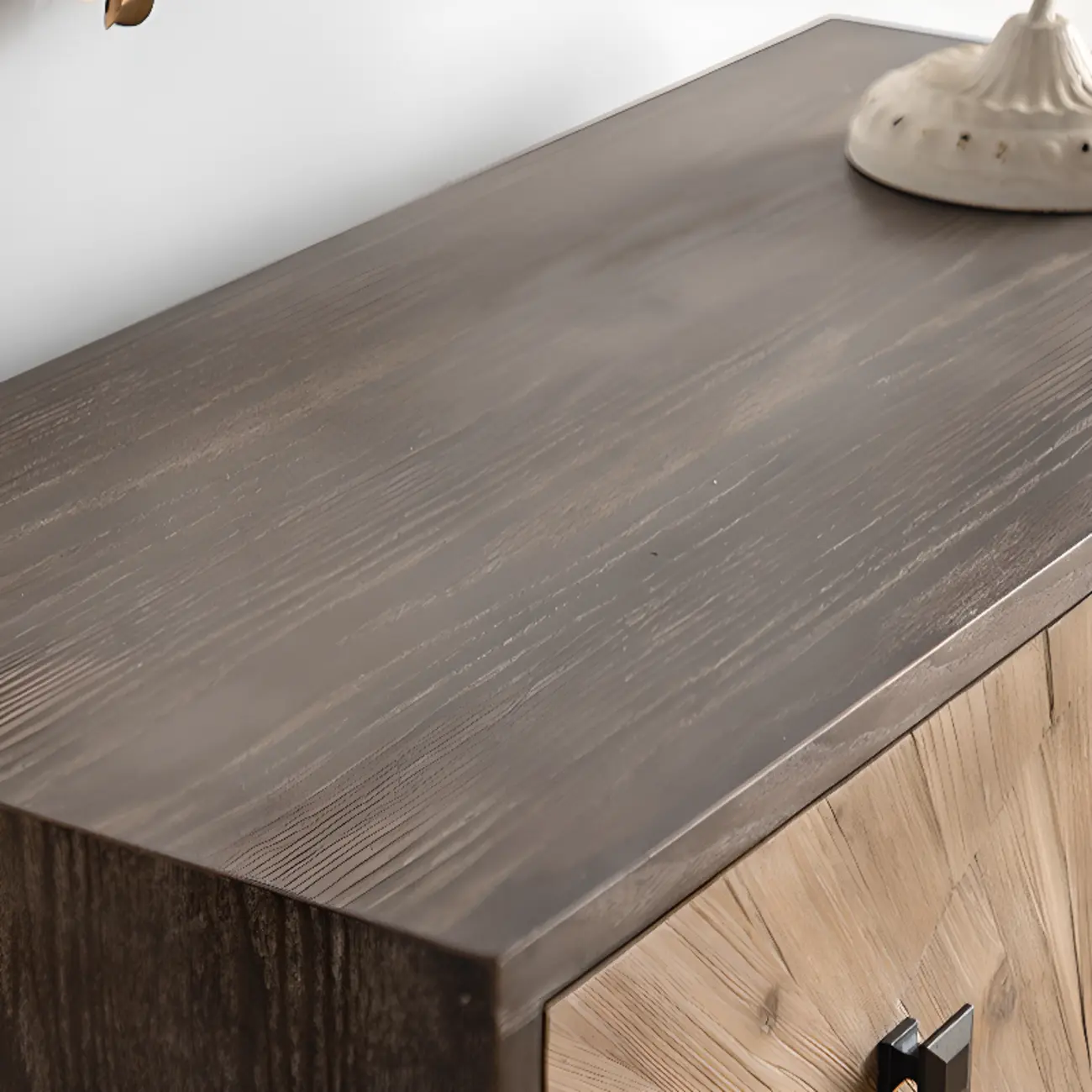 Industrial Wooden Buffet Table with Cabinets for Living Room Image - 7 | homeyfad