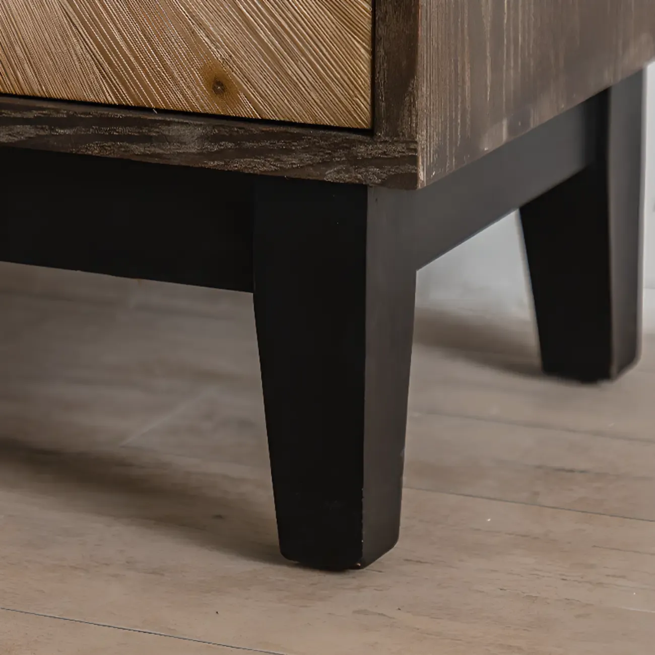 Industrial Wooden Buffet Table with Cabinets for Living Room Image - 8