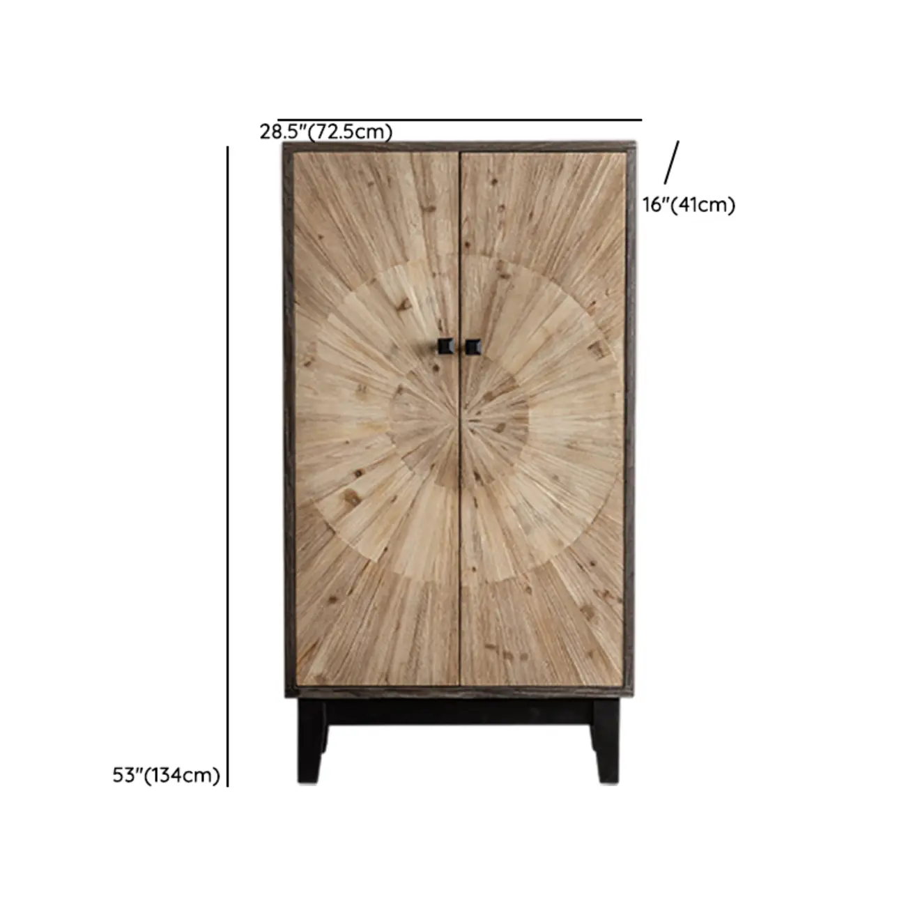 Industrial Wooden Buffet Table with Cabinets for Living Room Image - 11 | homeyfad