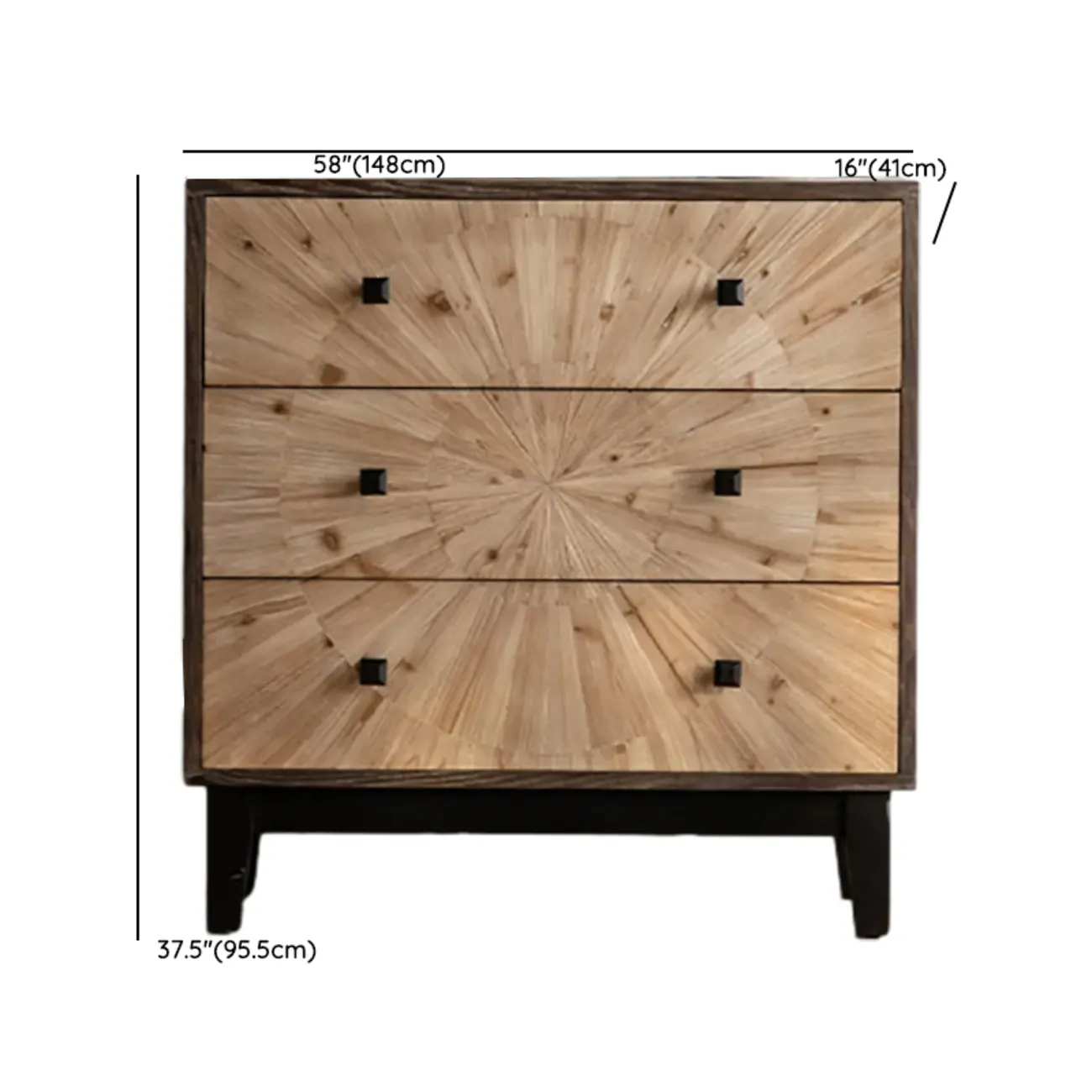 Industrial Wooden Buffet Table with Cabinets for Living Room Image - 13 | homeyfad