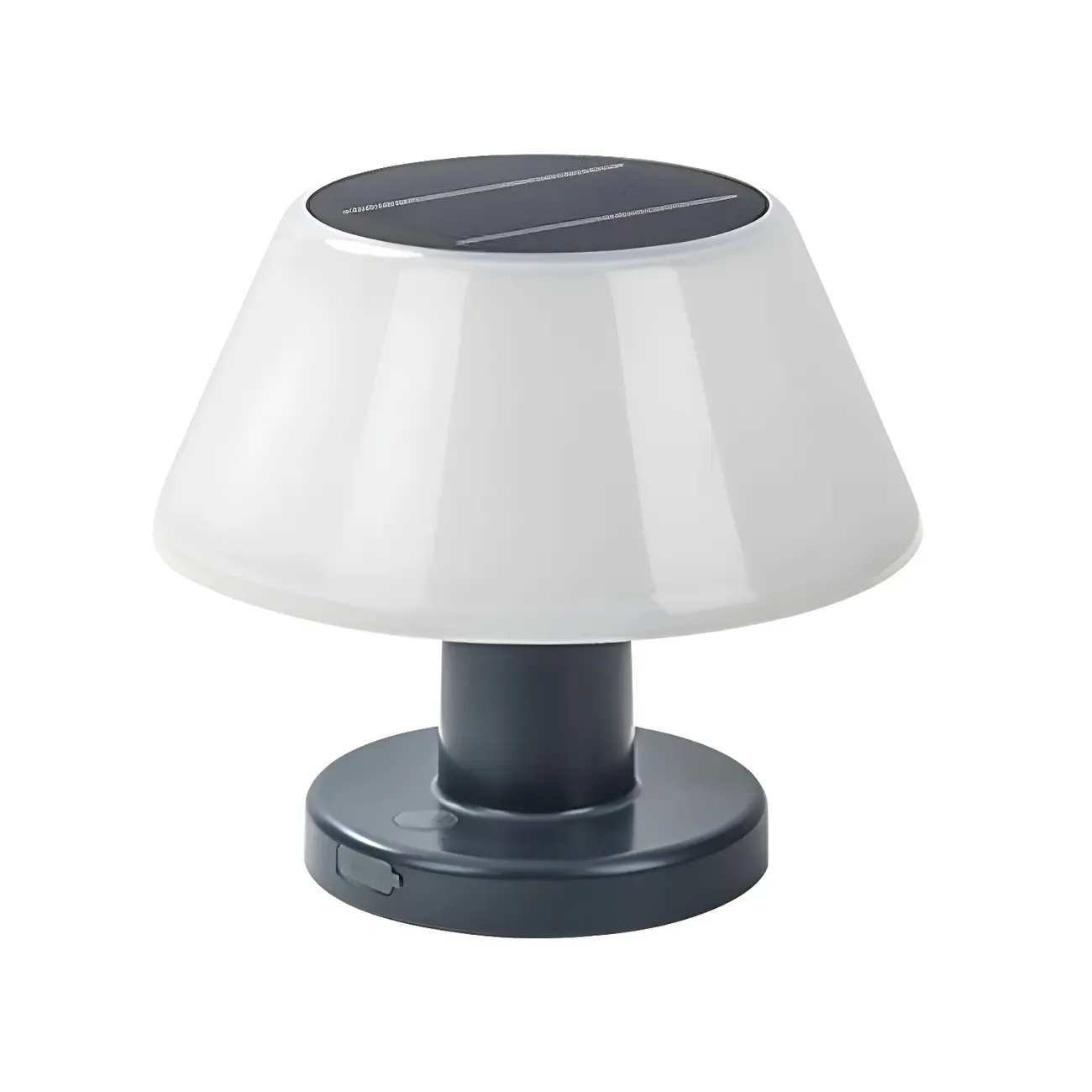 Modern White Solar Drum-Shape Post Cap Light Image - 6