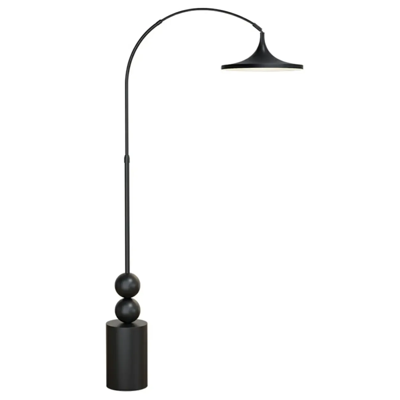 Modern Metal Black Arc Floor Lamp for Living Room Decor Image - 5