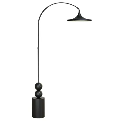 Modern Metal Black Arc Floor Lamp for Living Room Decor Image - 5