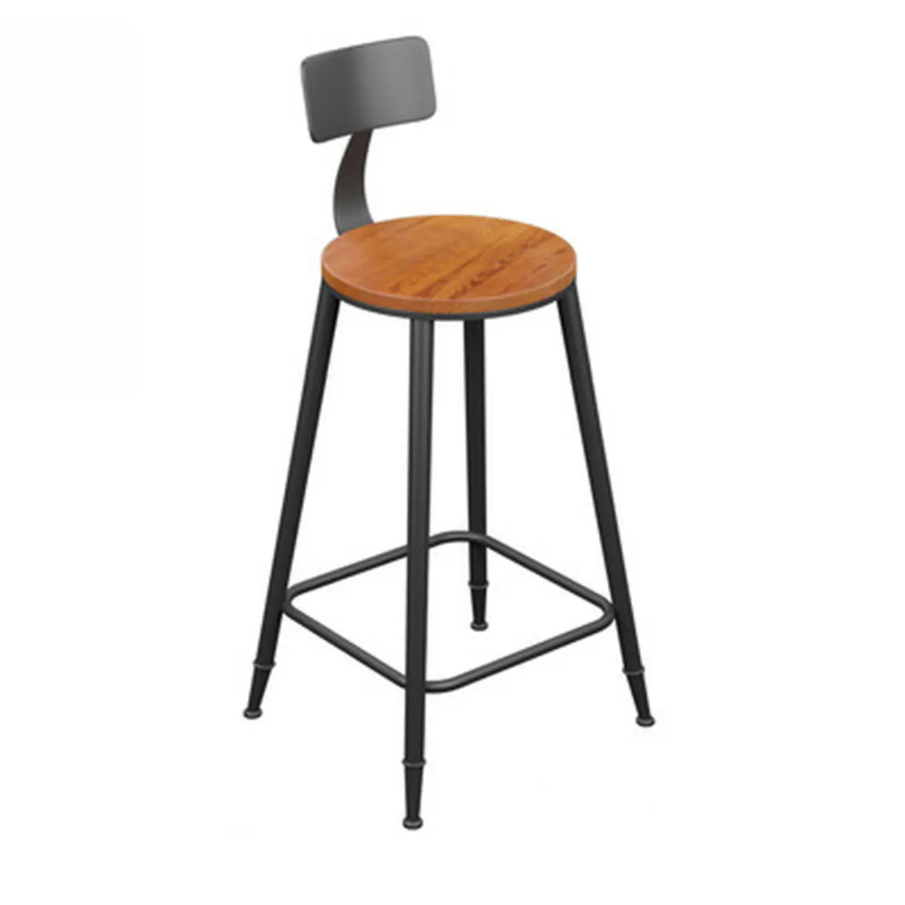 Industrial Wood Bar Table Set with Black Metal Base Image - 8 | homeyfad