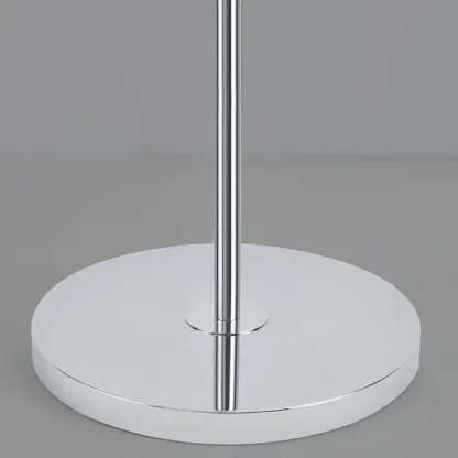 Minimalist Modern Floor Lamp with Yellow Glass Dome Shade Image - 7