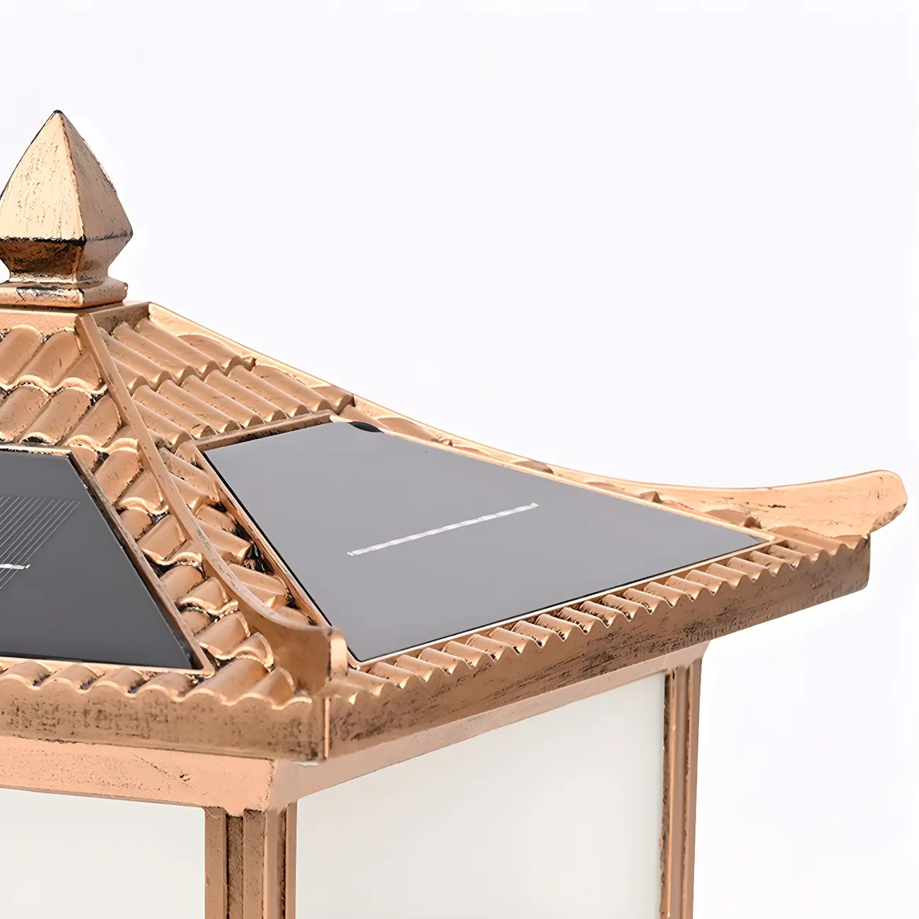 Waterproof Solar Energy Pillar Light LED Aluminum with Glass Shade for Garden Image - 8 | homeyfad