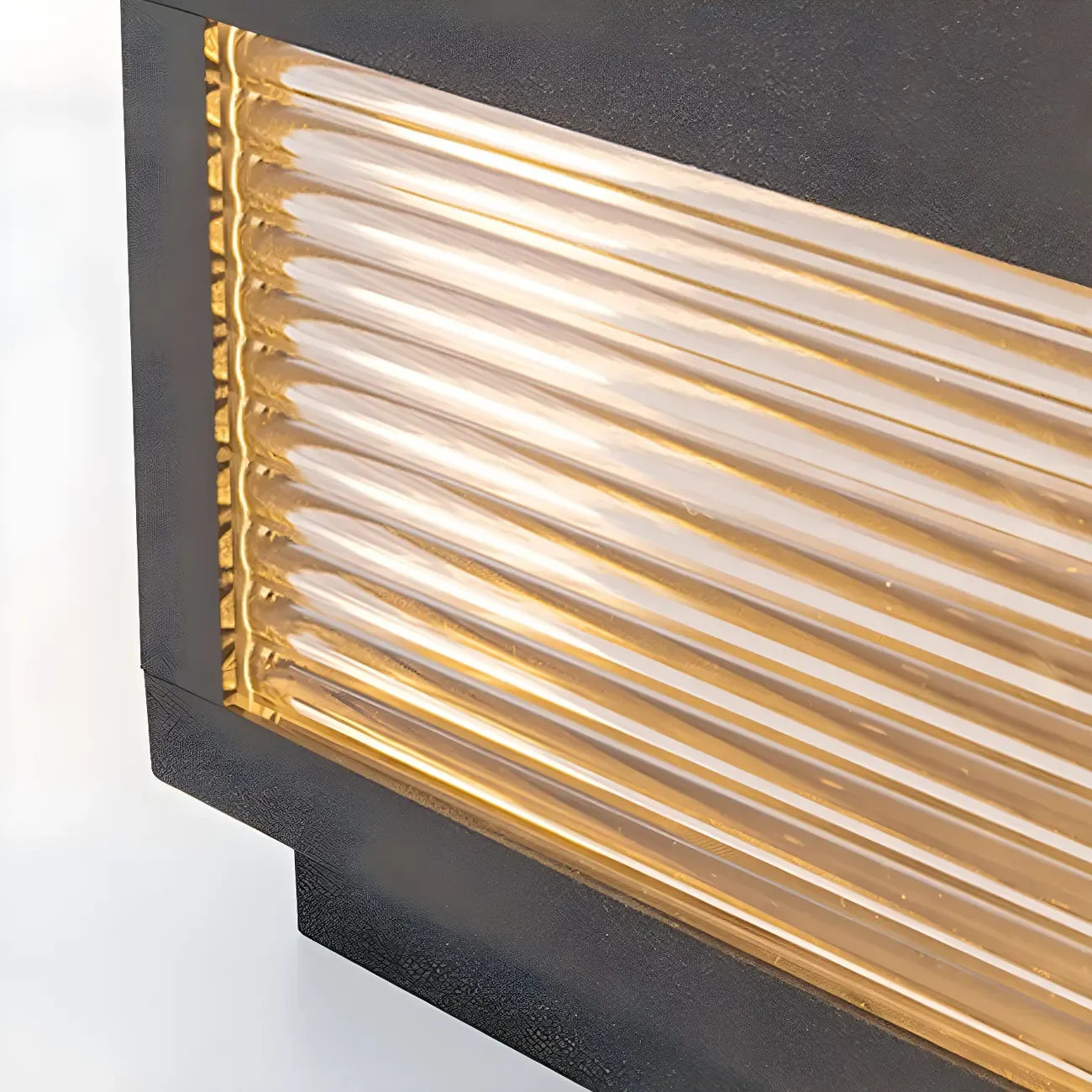 Metal Square Shape Outdoor Light Modern Style 1-Light Waterproof Pillar Lamp Image - 4