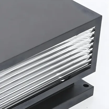 Metal Square Shape Outdoor Light Modern Style 1-Light Waterproof Pillar Lamp Image - 9