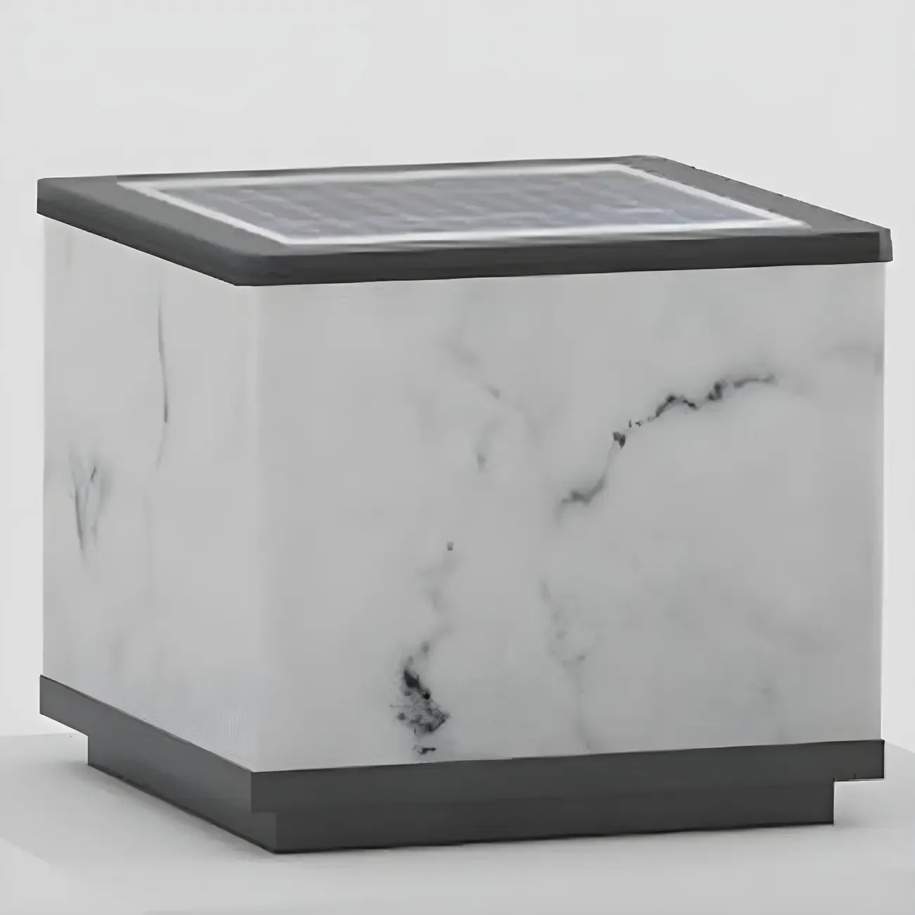 Metal Square Shape Outdoor Light Modern Style 1-Light Waterproof Pillar Lamp Image - 11