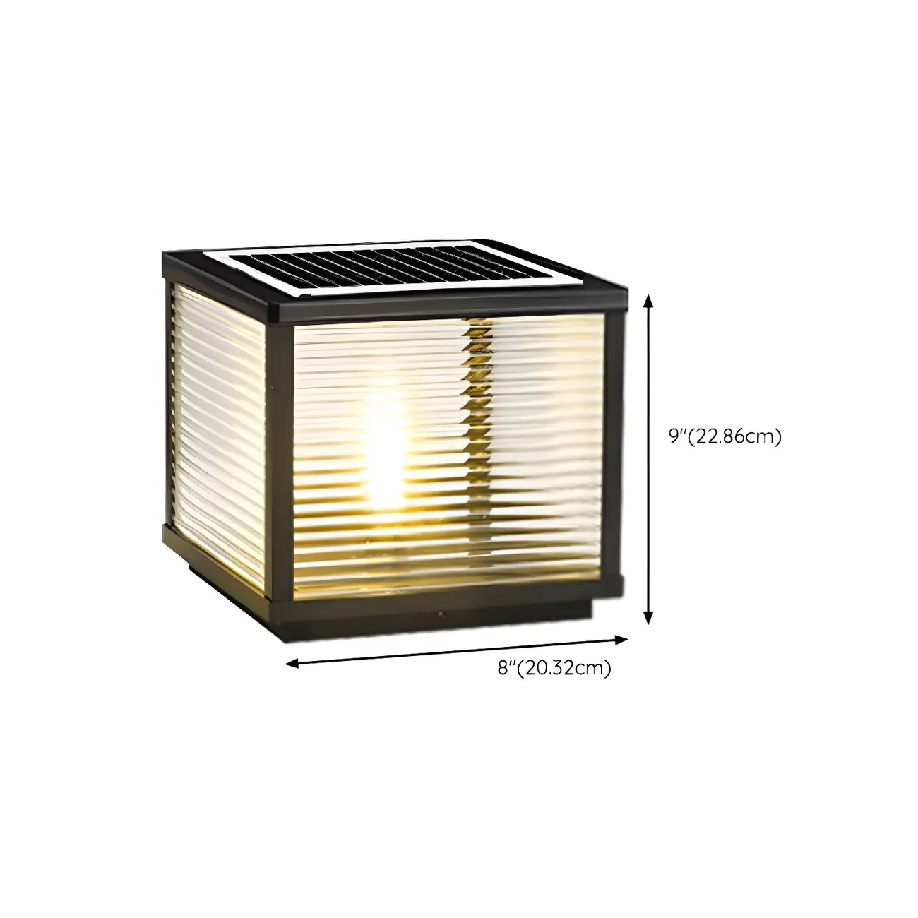 Metal Square Shape Outdoor Light Modern Style 1-Light Waterproof Pillar Lamp Image - 22 | homeyfad