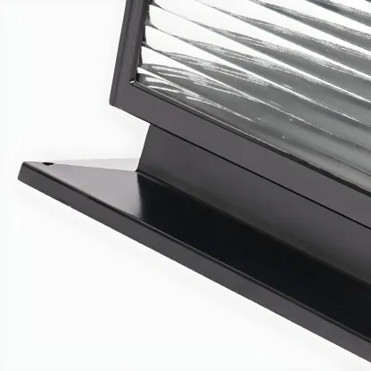 Waterproof Solar Energy Pillar Light LED Aluminum with Glass Shade for Outdoor Image - 8