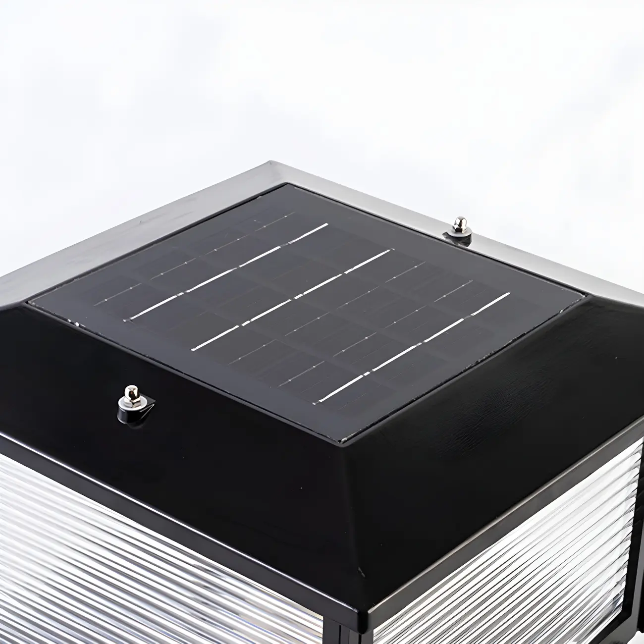 Waterproof Solar Energy Pillar Light LED Aluminum with Glass Shade for Outdoor Image - 9 | homeyfad