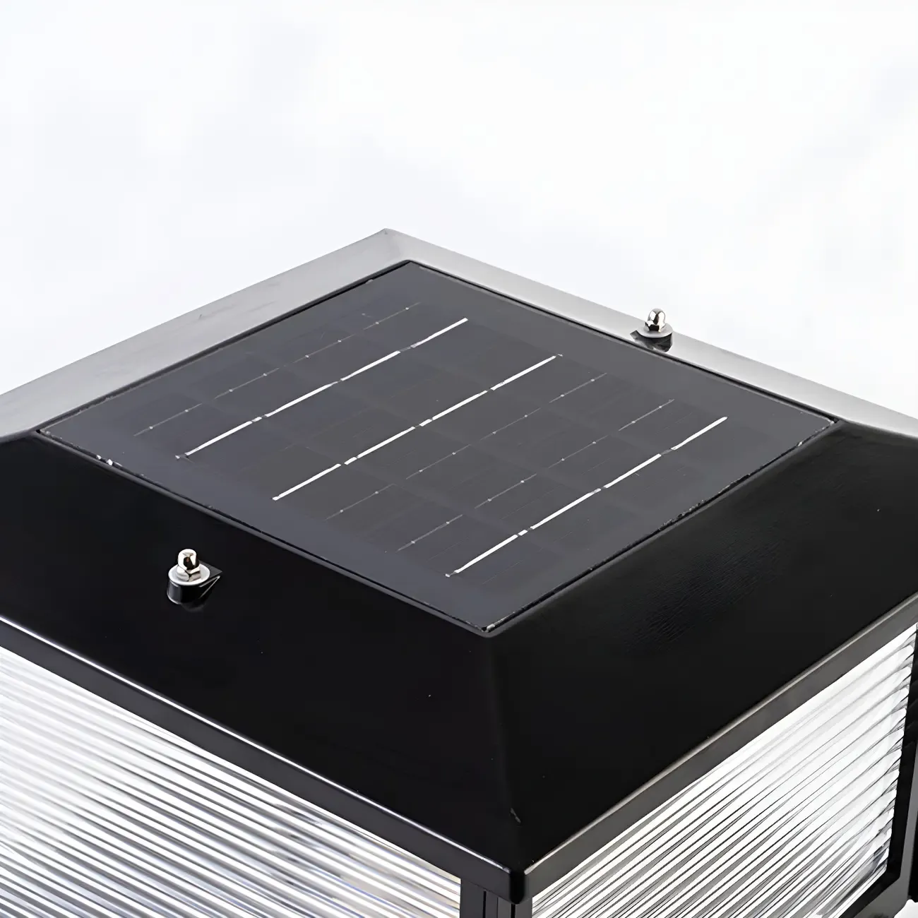 Waterproof Solar Energy Pillar Light LED Aluminum with Glass Shade for Outdoor Image - 9