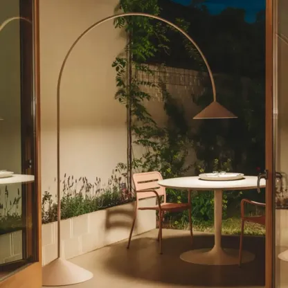 Dimmable LED Arc Floor Lamp with Remote for Living Room Image - 1