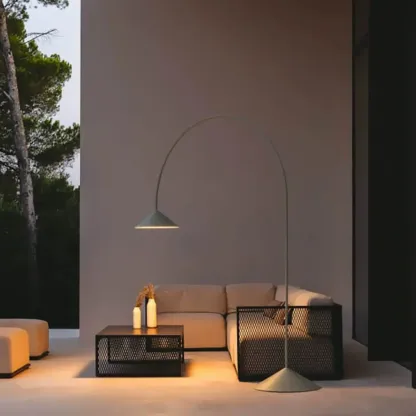 Dimmable LED Arc Floor Lamp with Remote for Living Room Image - 4