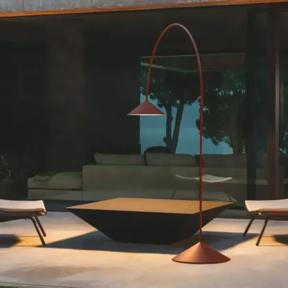 Dimmable LED Arc Floor Lamp with Remote for Living Room Image - 6