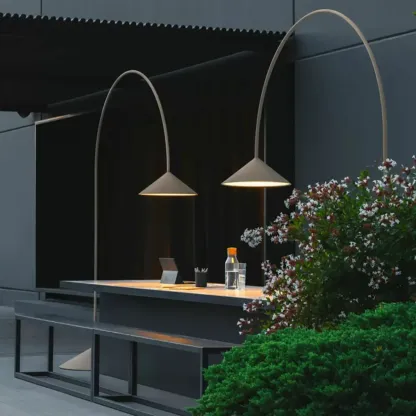 Dimmable LED Arc Floor Lamp with Remote for Living Room Image - 13