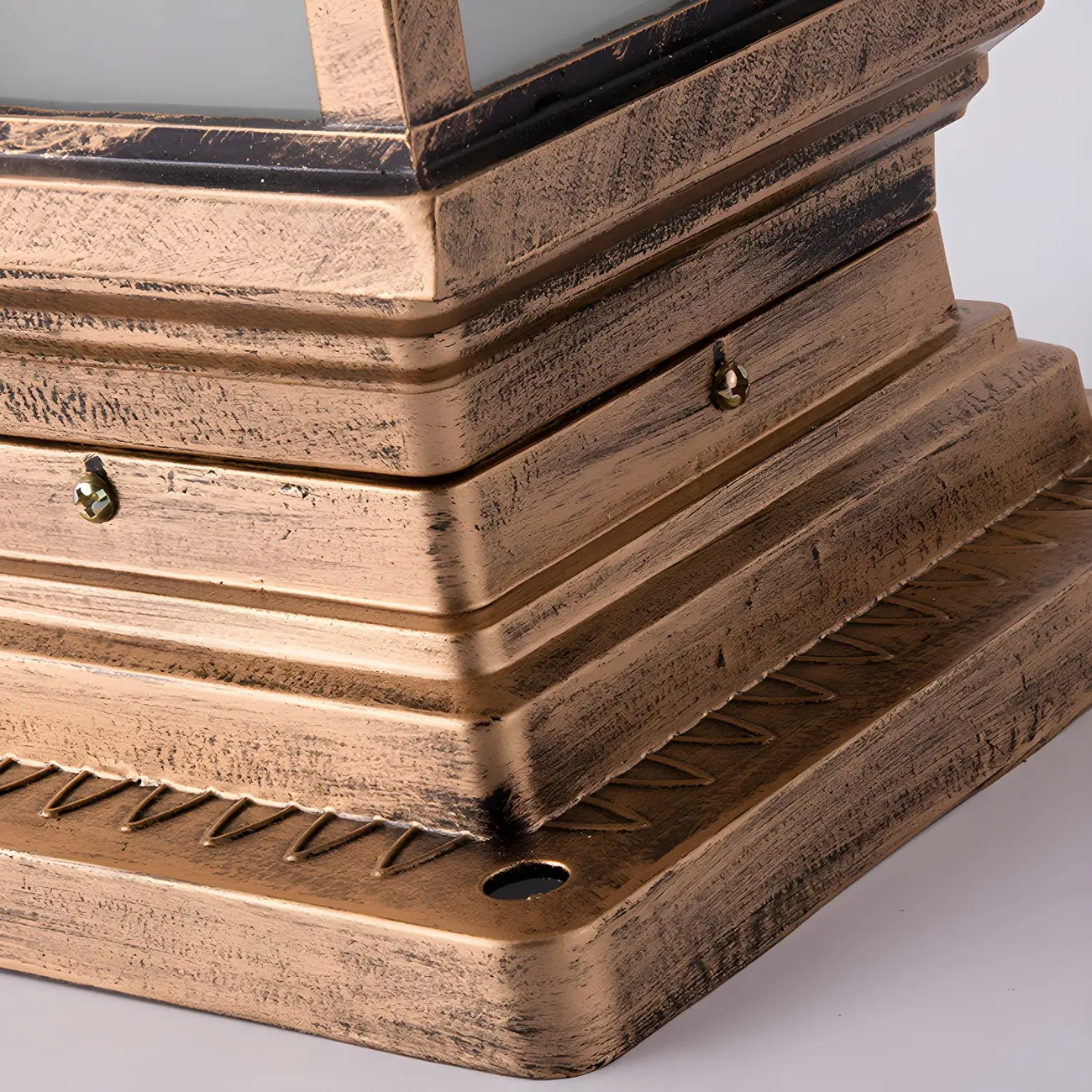 Rectangular Shape Metal Solar Pillar Lamp Modern Style 1-Light Outdoor Lights Image - 11 | homeyfad