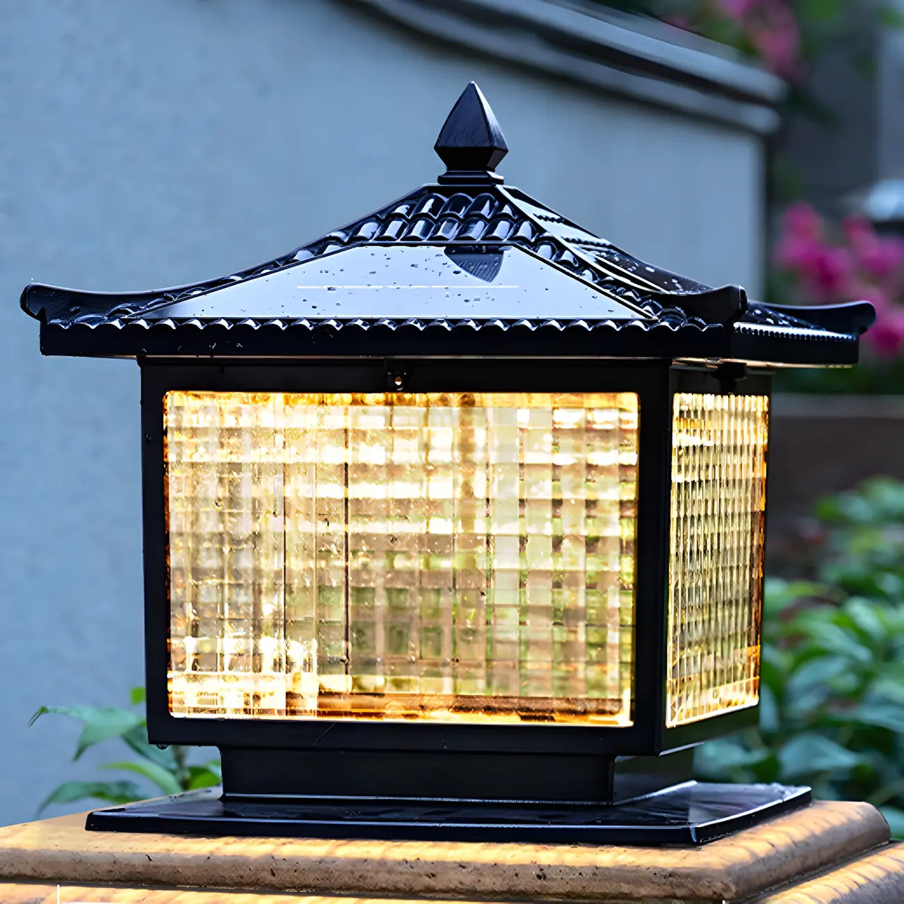 Rectangular Shape Metal Solar Pillar Lamp Modern-Style 1 Light Outdoor Waterproof Light Image - 7 | homeyfad
