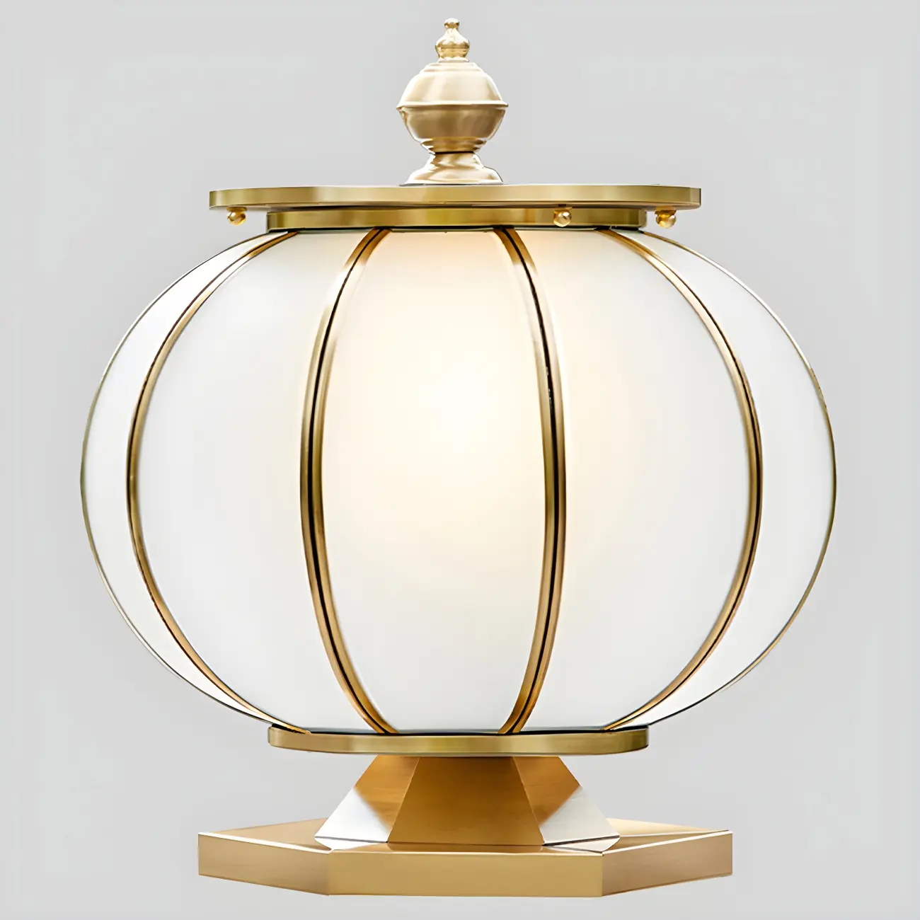 Round Shape Metal Solar Pillar Lamp Modern Style 1 Light Outdoor Light Image - 2 | homeyfad