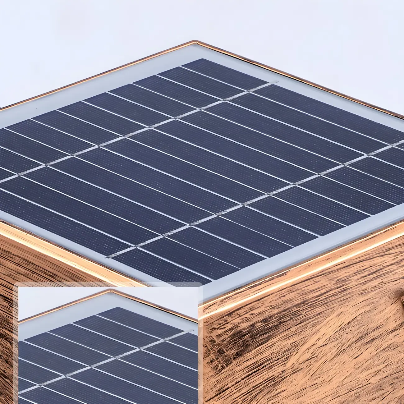 Geometric LED Pillar Light Modern Solar Lighting Fixture for Garden Image - 4