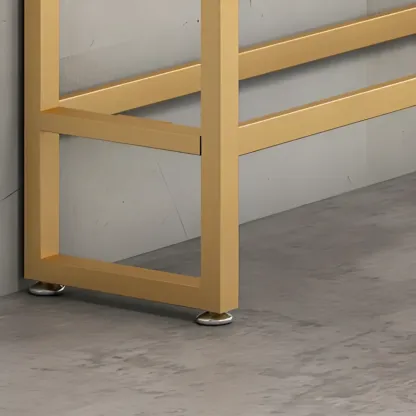 Elegant Faux Marble Bar Table Set with Upholstered Chairs Image - 7