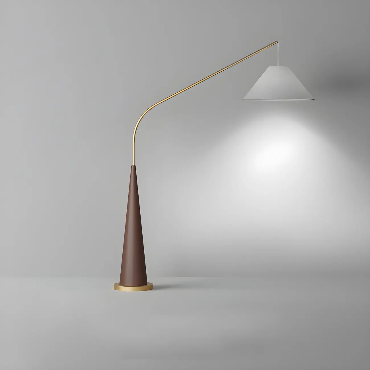 Wood Color Oriental Arc Floor Lamp with Pleated Fabric Shade Image - 2 | homeyfad