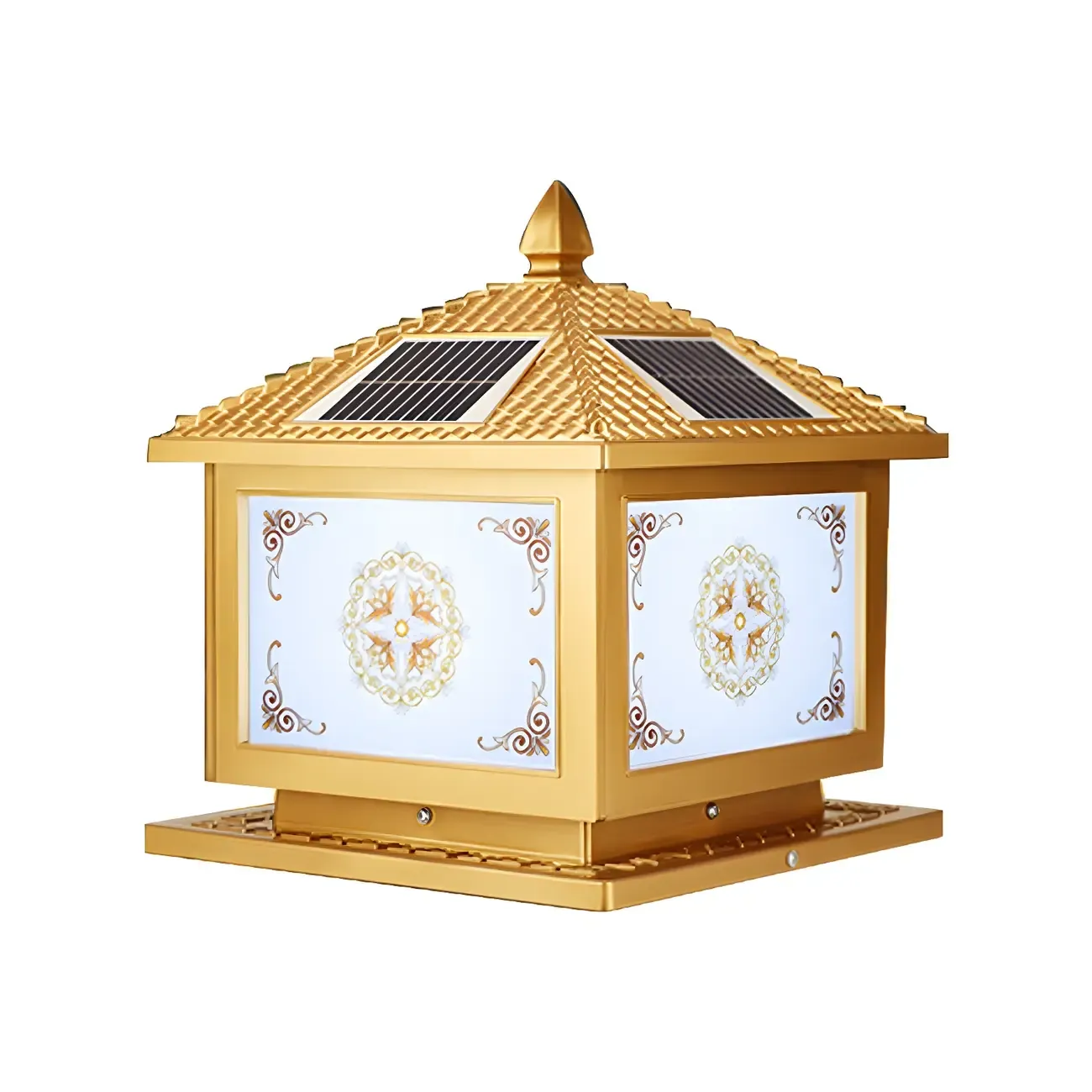 Contemporary LED Pillar Light Household Solar Lighting Fixture for Garden Image - 7