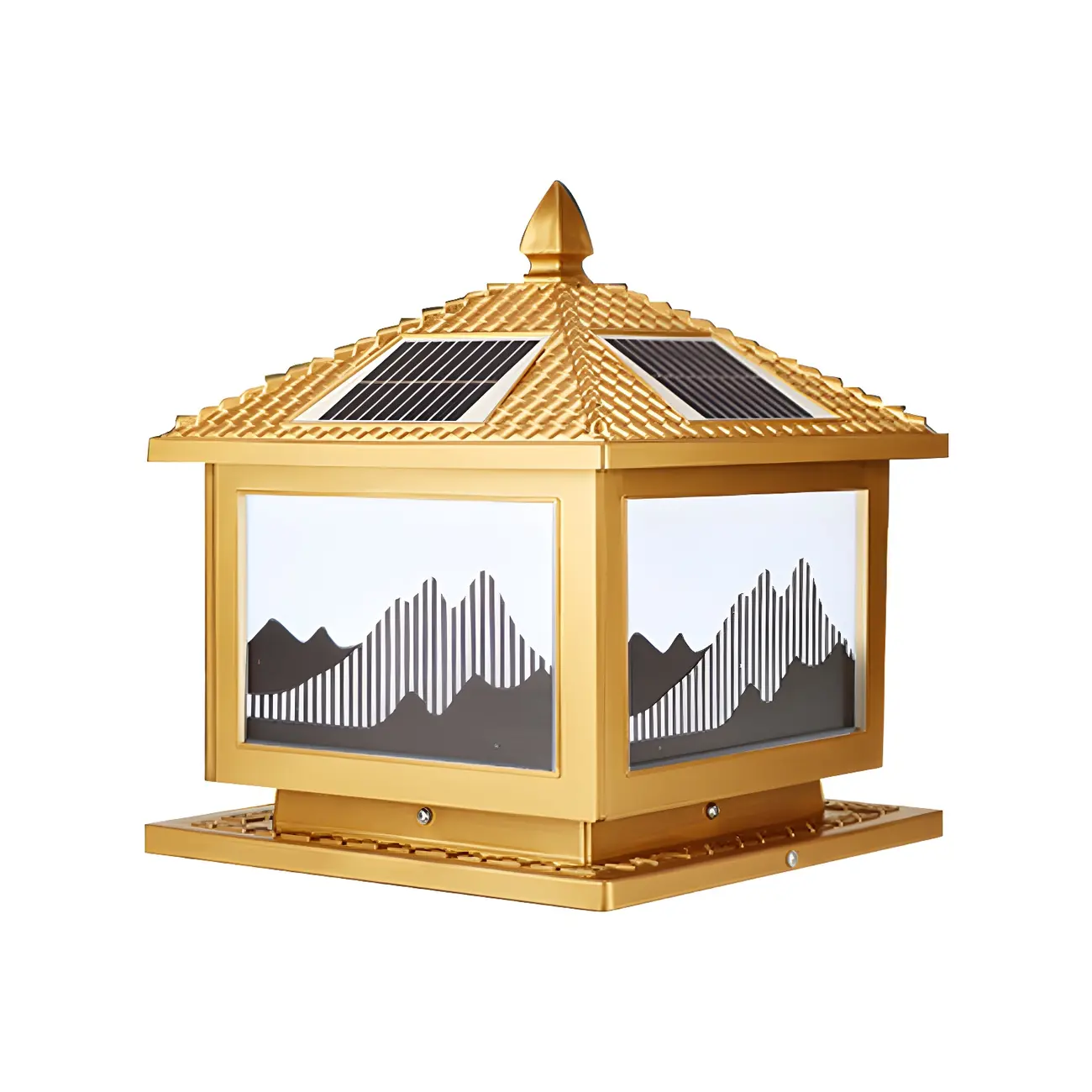 Contemporary LED Pillar Light Household Solar Lighting Fixture for Garden Image - 9 | homeyfad