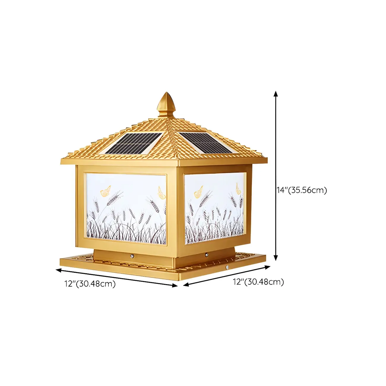 Contemporary LED Pillar Light Household Solar Lighting Fixture for Garden Image - 16
