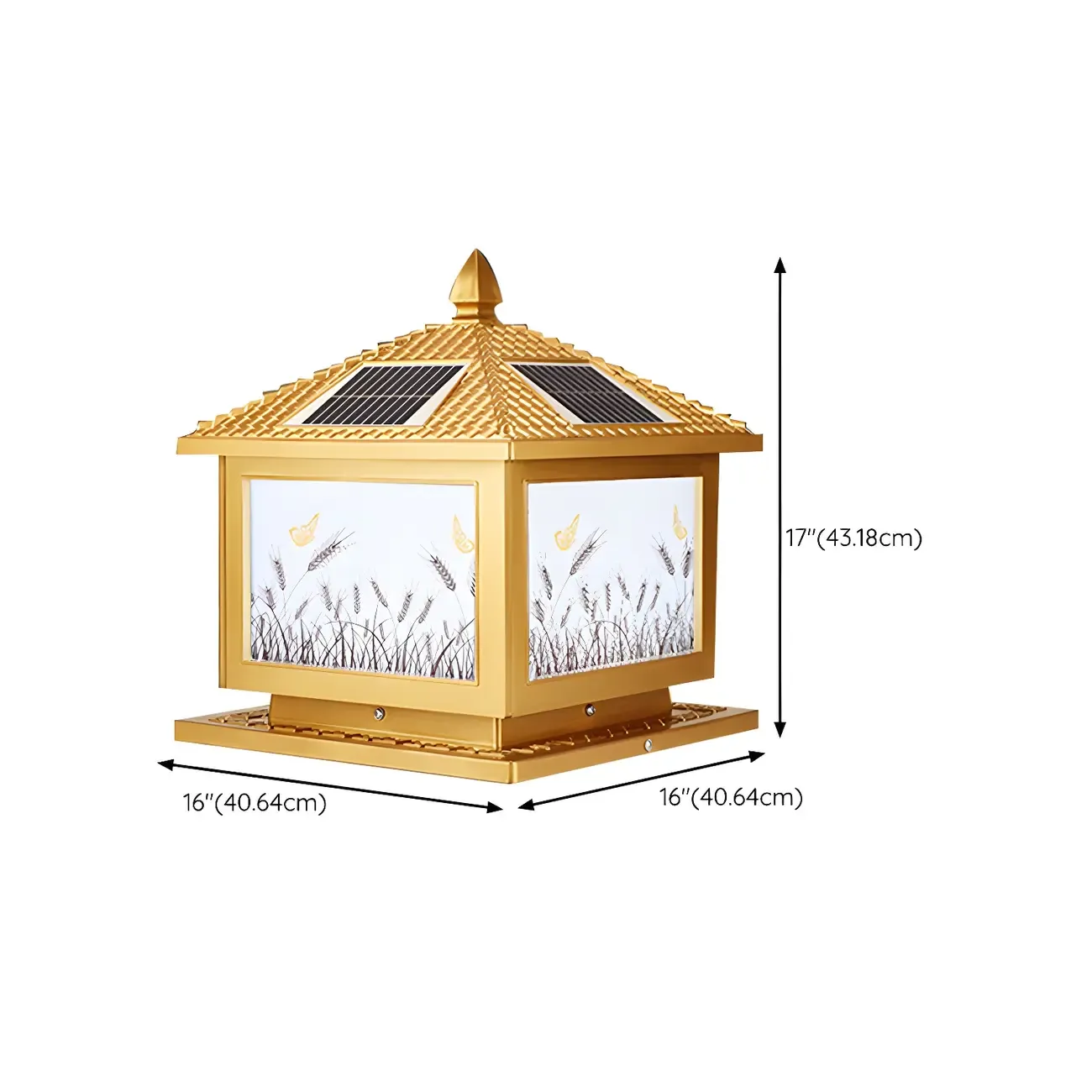Contemporary LED Pillar Light Household Solar Lighting Fixture for Garden Image - 17