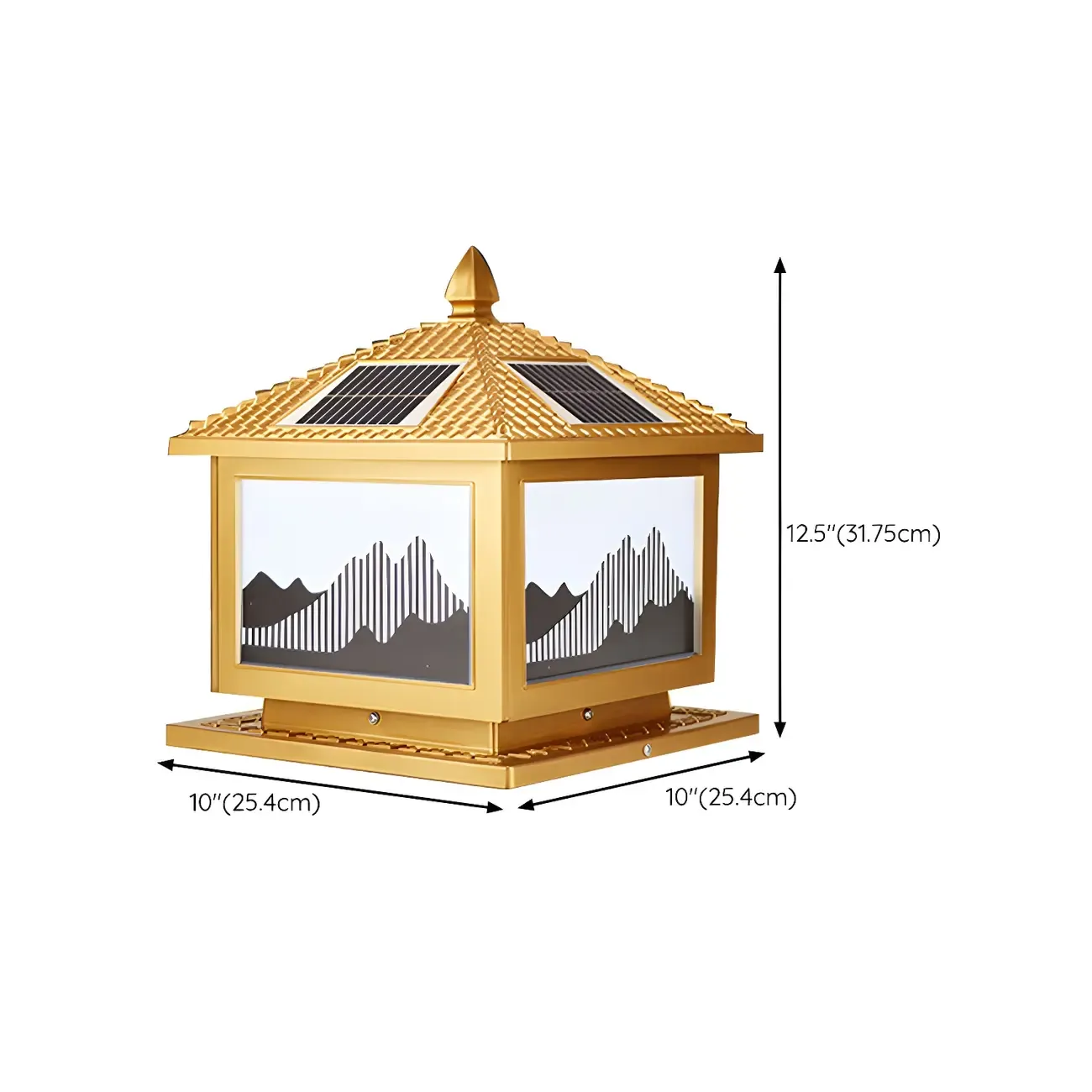 Contemporary LED Pillar Light Household Solar Lighting Fixture for Garden Image - 18