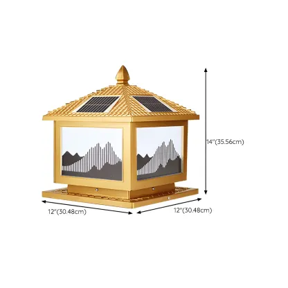 Contemporary LED Pillar Light Household Solar Lighting Fixture for Garden Image - 19