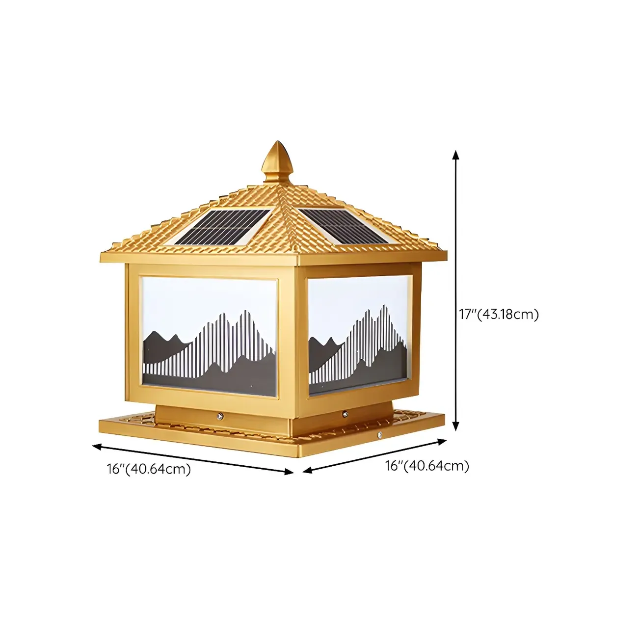 Contemporary LED Pillar Light Household Solar Lighting Fixture for Garden Image - 20